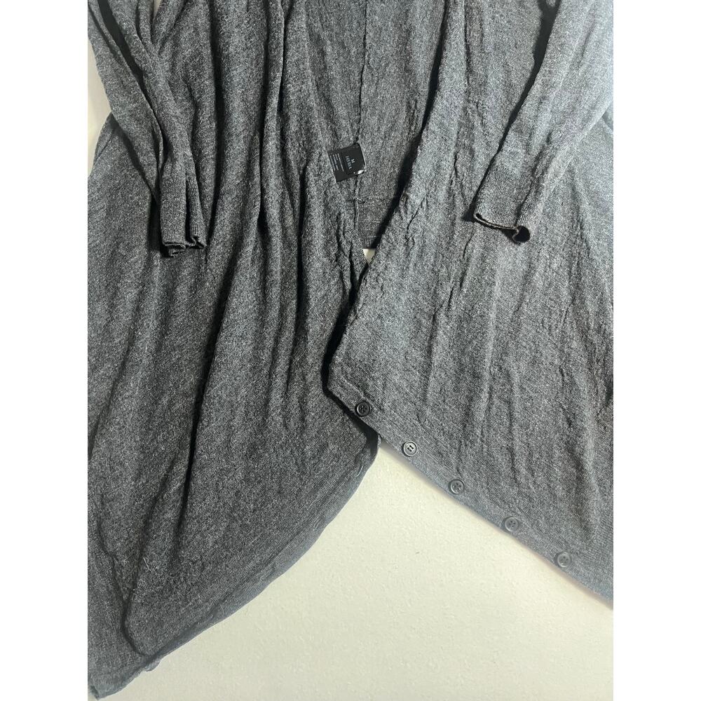 AllSaints Iona Multi Cardigan Womens M Gray 100% Merino Wool Convertible Drape - Picture 3 of 9